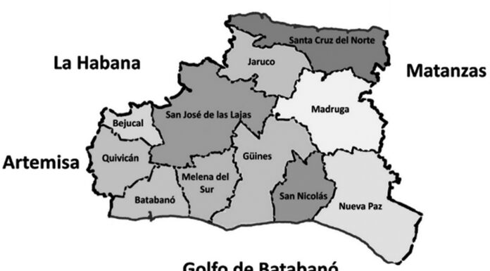 Mapa de mayabeque