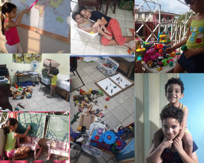 Día Internacional de la Infancia Mágico mundo el de la infancia, esa etapa de la vida en la que se arropan fantasías, sueños y versionan personajes capaces de convertir cualquier pequeño espacio en escenario para reír y divertirse en grande. Lejos quedan los miedos y la incertidumbre, porque para los hombrecitos y mujercitas diminutas de la casa, cada objeto es útil y cada instante es aprovechable, mientras la nave de la imaginación echa a andar en un viaje infinito. Difícil puede ser para muchos imaginar días felices ligados al confinamiento, impuesto como medida para preservar la vida, ante la actual situación epidemiológica que vive el mundo. En Cuba, son muchos los ejemplos de niños, cuyas sonrisas, resultados de piruetas y travesuras de las que son protagonistas y cuyas historias quedarán para contar en el futuro, ilustran el paso por una etapa difícil y triste, pero que no mella el entusiasmo, ni frustra la alegría de la infancia. Un día diferente será este Día Internacional de la Infancia en Cuba, no habrá escuelas, ni parques poblados, ni amigos con quienes jugar o compartir un dulce o cualquier otra golosina. Esta vez, los festejos serán en casa. Mientras continúa el azote de una pandemia, de la que aún no se predice el fin, en el refugio más seguro contra la COVID -19 que son hoy los hogares cubanos, se encuentran, cual joyas de valor invaluable, a buen resguardo, esos a los que José Martí llamó: la esperanza del mundo.