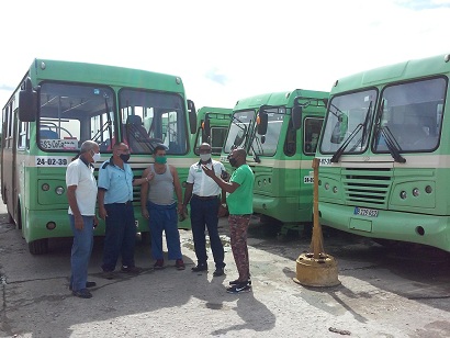 Labores organizativas del transporte en San José de las Lajas