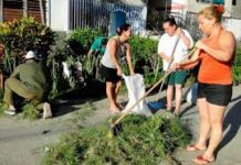 Cederistas lajeros a favor de la higiene comunitaria