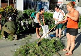 Cederistas lajeros a favor de la higiene comunitaria