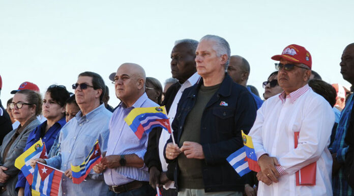 Díaz-Canel lidera en La Habana acto de solidaridad con Venezuela
