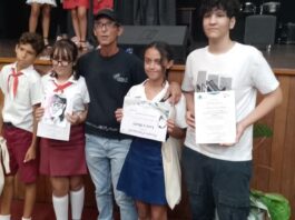 Premiados ganadores del concurso Nacional Leer a Martí en San José de las Lajas