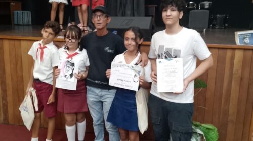 Premiados ganadores del concurso Nacional Leer a Martí en San José de las Lajas