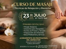 Inicia ¨Curso Intensivo de Masaje Corporal¨ en San José de las Lajas