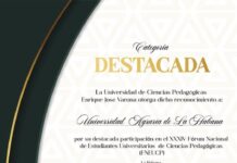 Distinguida con la Condición de Destacada, Universidad Agraria de La Habana “Fructuoso Rodríguez Pérez”