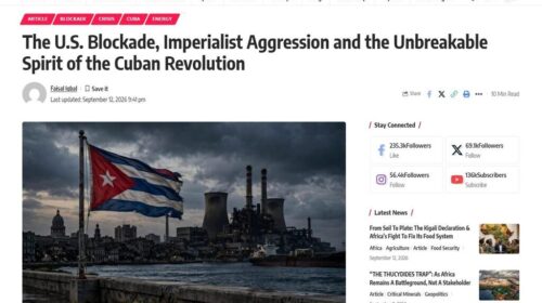 Llaman desde Zimbabwe a solidaridad firme con Cuba frente a bloqueo
